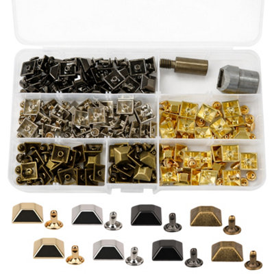 B&Q -  12mm Pyramid Bag Feet Bundle Pack With Die & Storage Box100Pcs