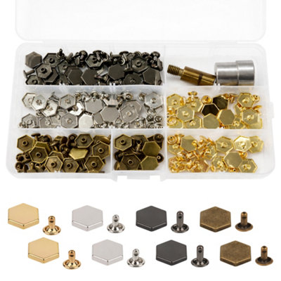 B&Q -  12mm Hexagonal Bag Feet Bundle Pack With Die & Storage Box100Pcs