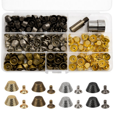 B&Q -  14mm Mashroom Bag Feet Bundle Pack With Die And Storage Box100Pcs