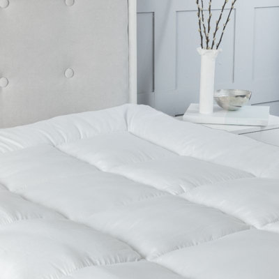 10Cm Extra Thick Microfibre Soft Touch 4 Inch Mattress Topper from B&Q