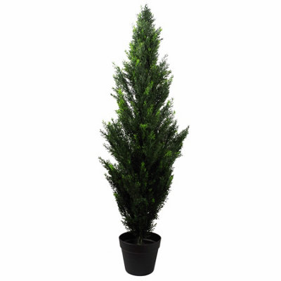 Leaf Cypress Uv Cedar Topiary Tree Artificial 120Cm Realistic Plant Botanik from B&Q