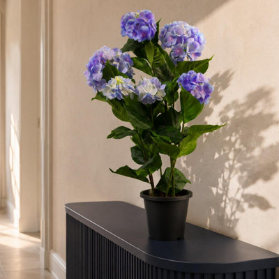 Blue Pirate Blue Artificial Large Hydrangea Plant Flowering Bush Botanik - Image 6