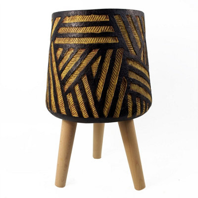 Leaf Large Planters Plant Pots Bali Fibreglass Composite Large Planter 45Cm X 28Cm Botanik
