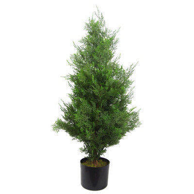 Leaf Cypress Cedar Topiary Tree Artificial 90Cm Realistic Plant Botanik
