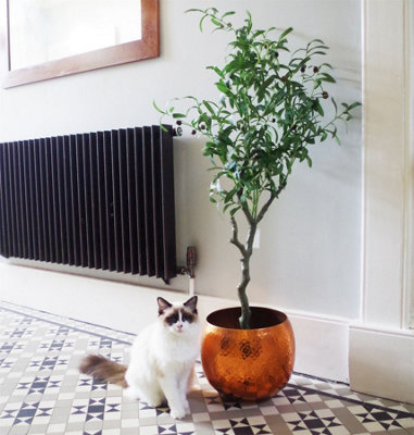 B&Q - Artificial Olive Tree Bush By  Design Uk Artificial Olive Tree Black Pot Botanik
