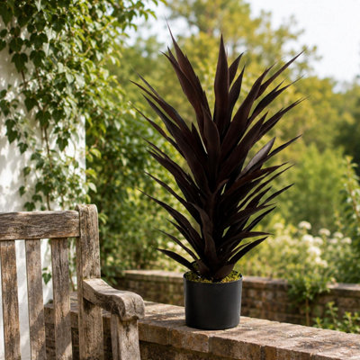Botanik - Artificial Plant - Yukka - 3ft - Dark Red - Image 6