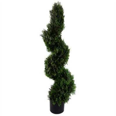 Botanik Artificial Cedar Topiary Tree - 120cm - Image 6