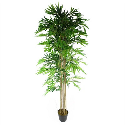 Leaf Artificial Bamboo Plants Trees Wood Trunk 180Cm 6Ft Realistic Natural Botanik from B&Q