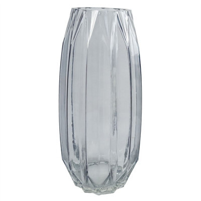 Leaf Glass Vase Clear Contemporary Glass Vase 30Cm Botanik from B&Q