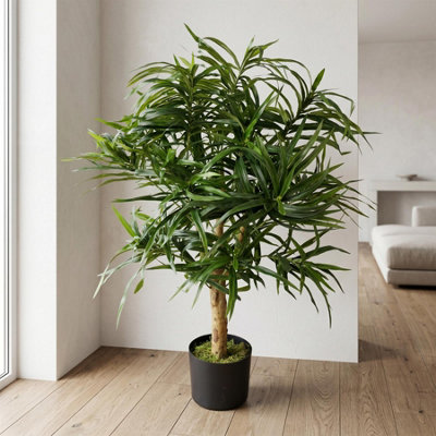Artificial Dracaena Plant 100cm Indoor Tree w/ Pot Realistic Decor - Image 7