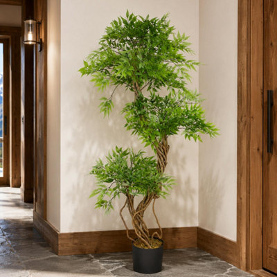 Botanik Fruticosa Ficus Artificial Tree 4.5ft - Image 7