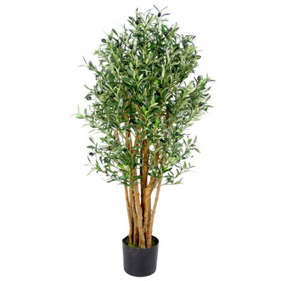 Leaf Artificial Olive Tree Plant Premium 125Cm Luxury Olive Realistic House Plants Botanik from B&Q