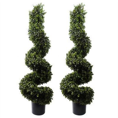 Spiral Boxwood Artificial 120cm Pair Tree Uv Resistant Outdoor - Image 6
