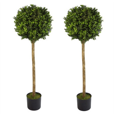 4ft Artificial 120cm Pair Boxwood Buxus Ball Topiary Tree - Image 7