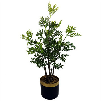 Leaf 60Cm Artificial Nandina Bonsai Ficus Tree from B&Q