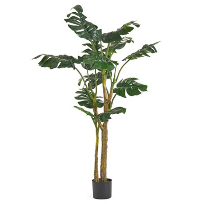 Botanik Large Artificial Monstera Plant - 150cm Tall, Premium Green Plastic - Image 7