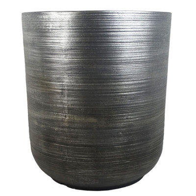 Coya Silver Ridged Composite Planter 47 X 41Cm - Size: 47 X 41 X 41Cm - Wilko Grey Leaf - Image 9