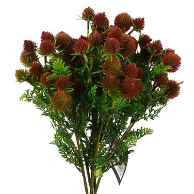 Leaf Pack Of 6 X 55Cm Craspedia Stem Red Artificial from B&Q