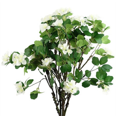 Leaf Artificial Foliage Spray 60cm White Silk - Image 9