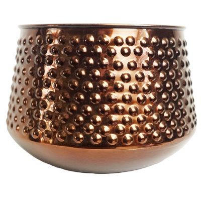 Leaf 18Cm Antique Copper Metal Planter By - Image 6