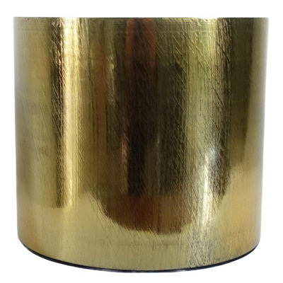18cm Gold Etched Metal Planter Decorative Brass Plant Pot Indoor Decor - Image 8