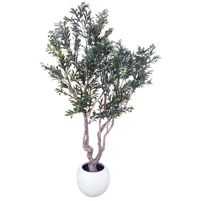 Leaf Artificial Olive Tree With Decorative Planter 250Cm