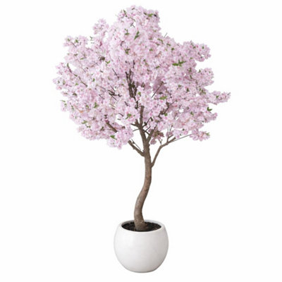 Leaf 260Cm Xxl Artificial Cherry Blossom Tree With Decorative Planter, Green - Image 5