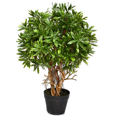 45cm Fire Retardant Artificial Ficus Topiary Ball Plant in Pot Home Decor - Image 8