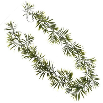 Leaf 190Cm Fire Retardant Artificial Palm Garland from B&Q
