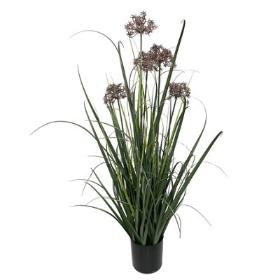 Leaf 95Cm Artificial Grass Plant Potted With Flower Detail - Image 8