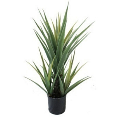 Leaf 70Cm Artificial Yucca Plant  Potted In Plastic Pot