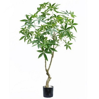 B&Q -  180Cm Artificial Money Tree Pachira Realistic Faux Tree