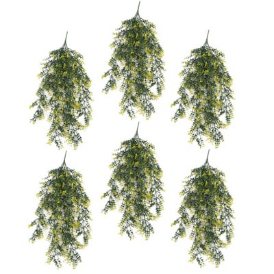 Leaf Pack Of 6 X Hanging Uv And Fire Resistant Artificial Variegated Plant 76Cm from B&Q