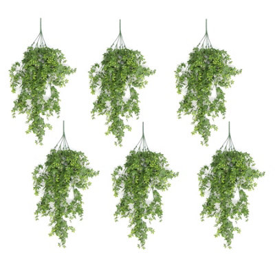 Leaf Pack Of 6 X Hanging Uv And Fire Resistant Artificial Forest Foliage Plant 81Cm