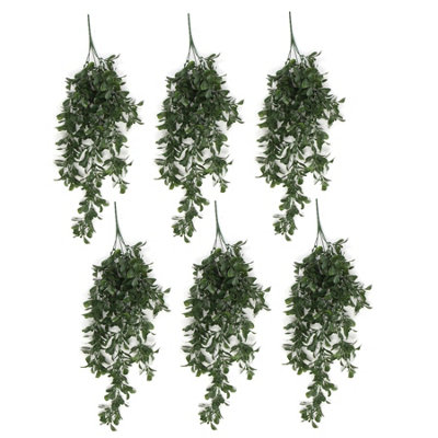 Leaf Pack Of 6 X Hanging Uv And Fire Resistant Artificial Peperomia Plant 68Cm from B&Q
