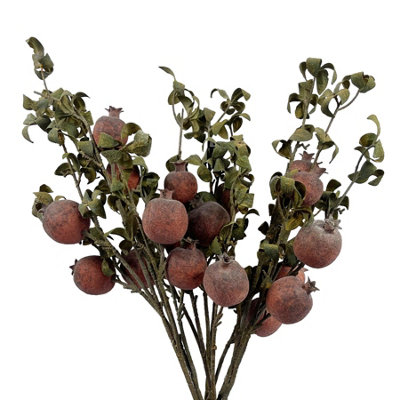 Leaf Pack Of 6 X 75Cm Artificial Pomegranate Stem Artificial from B&Q