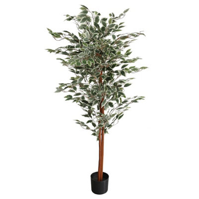 Leaf Ficus Artificial Plant - 160cm - Green - Image 8