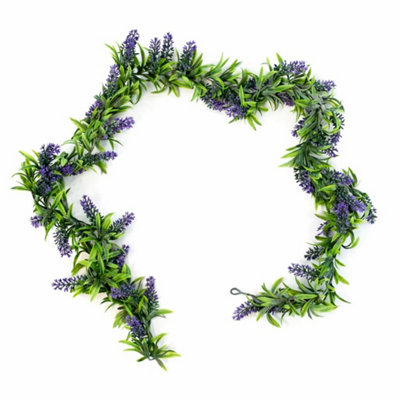 B&Q -  140Cm Artificial Lavender Greenery Garland Hanging Decoration