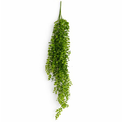 B&Q -  90Cm Artificial Trailing Hanging Plant Green Faux Cascading Foliage