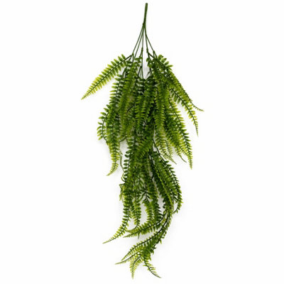 B&Q -  75Cm Artificial Trailing Fern Plant Hanging Faux Greenery