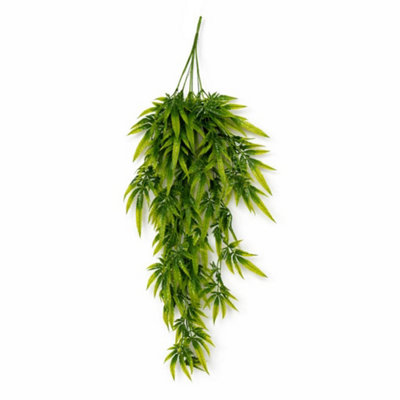 B&Q - 70Cm Artificial Trailing Fern  Plant Hanging Faux Greenery