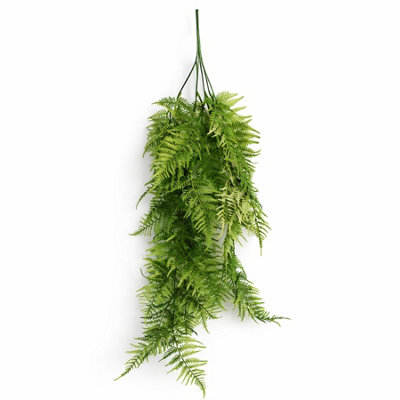 Leaf 80Cm Artificial Trailing Fern Plant Hanging Faux Greenery from B&Q