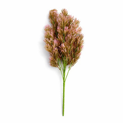 Leaf 75Cm Artificial Pink Heather Fern Bush Stem