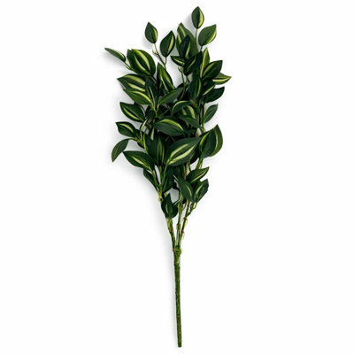 B&Q -  45Cm Artificial Variegated Foliage Spray Stem