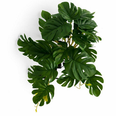 Leaf 25Cm Realistic Monstera Stem PlantDark Green from B&Q