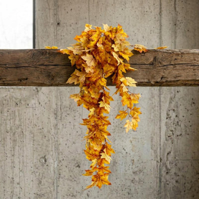 Leaf 70Cm Artificial Trailing Grape Ivy Plant Faux Hanging FoliageYellow from B&Q