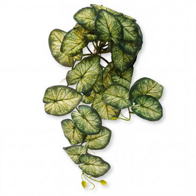 Leaf 25Cm Artificial Trailing Variegated Caladium Vine Plant Dark Green from B&Q
