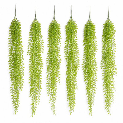Leaf Pack Of 6 X 90Cm Artificial Trailing Eucalyptus Style Hanging Plant Faux Greenery Vine