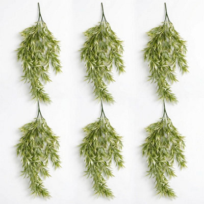 B&Q -  Pack Of 6 X 80Cm Italian Ruscus Hanging Plant With Realistic FoliageLight Green - Image 4