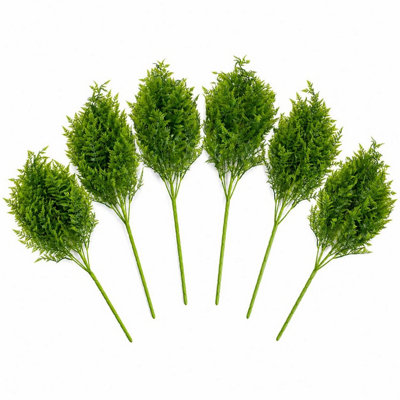 Leaf Pack Of 6 X 75Cm Artificial Fern Foliage Bush Stem